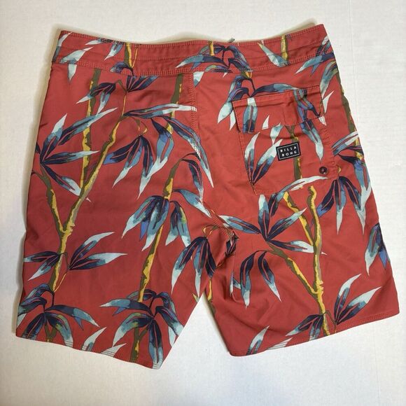 BILLABONG Men’s Red Bamboo Sundays Pro Recycler‎ Boardshort Shorts Trunks Sz 33 - Picture 3 of 10